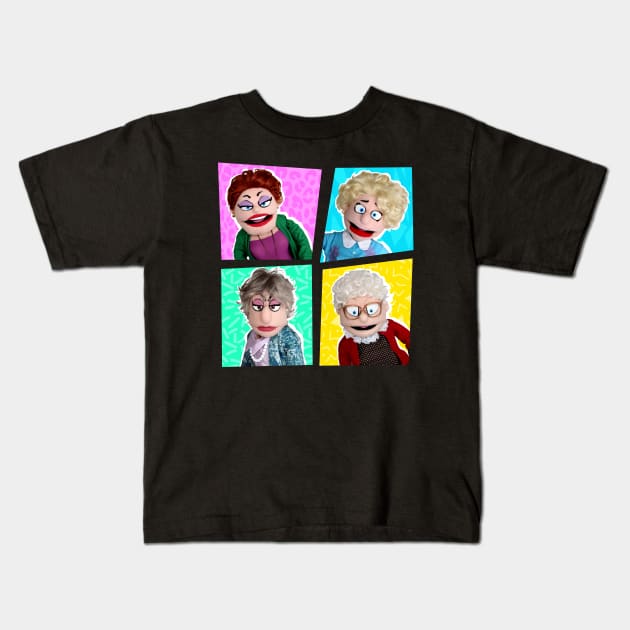 GOLDEN GIRLS SHOW - A PUPPET PARODY Kids T-Shirt by pelere iwan